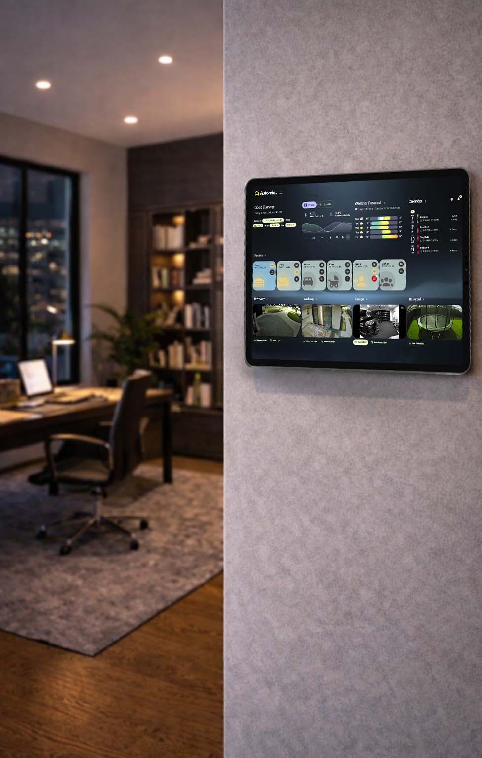 Smarthome tablet on wall